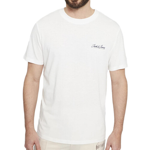 Textil Homem T-shirts e Pólos Jack & Jones  Branco