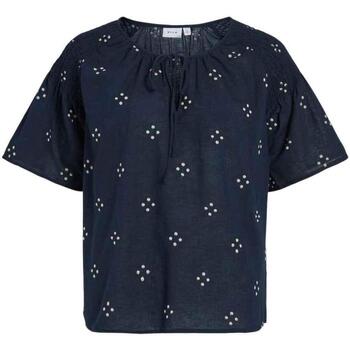 Textil Mulher T-shirts Grau e Pólos Vila  Azul