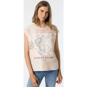 Textil Mulher T-shirts e Pólos Tiffosi 10048017-110-7-1 Bege