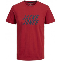 Textil Criança T-Shirt mangas curtas Jack & Jones  Vermelho