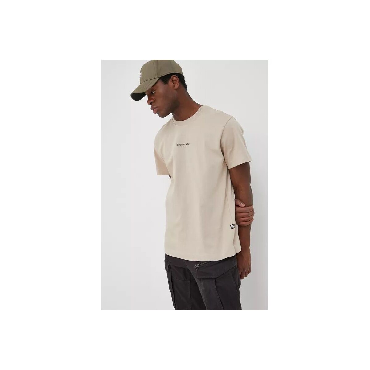 Textil Homem T-shirts e Pólos G-Star Raw D21377-C784 UNISEX LOGO LOOSE-159 ECRU Branco