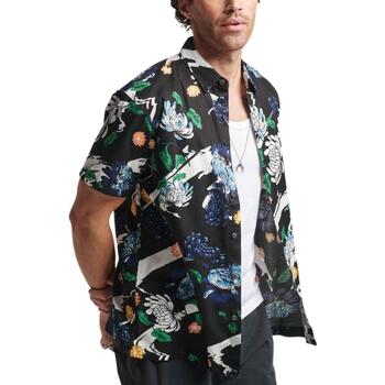 Textil Homem Camisas mangas comprida Superdry  Preto