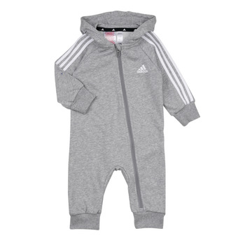 Textil Criança Macacões/ Jardineiras Adidas Sportswear 3S FT ONESIE Cinza / Branco