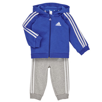 Textil Rapaz Conjunto Adidas Sportswear 3S FZ FL JOG Azul / Branco / Cinza