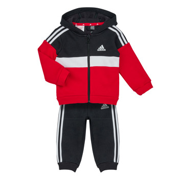 Textil Rapaz Conjunto Adidas Sportswear 3S TIB FL TS Preto / Branco / Vermelho
