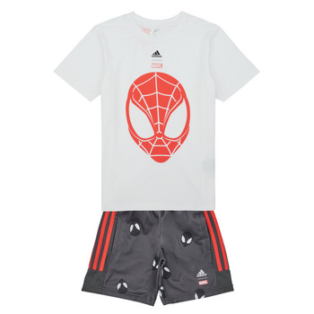 Textil Rapaz Conjunto Adidas Sportswear LB DY SM T SET Branco / Vermelho