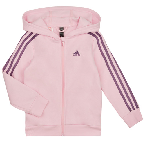 Textil Rapariga Sweats Grey Adidas Sportswear LK 3S FL FZ HD Rosa / Violeta