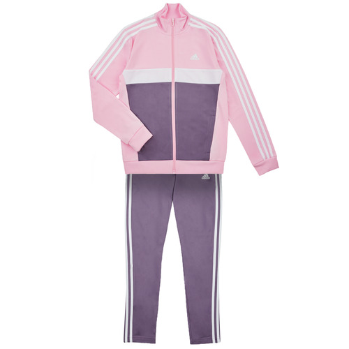 Textil Rapariga Todos os fatos de treino Adidas luke Sportswear 3S TIBERIO TS Rosa / Branco / Violeta