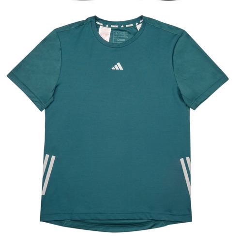 Textil Criança T-Shirt toile mangas curtas adidas Performance RUN 3S TEE Verde / Cinza