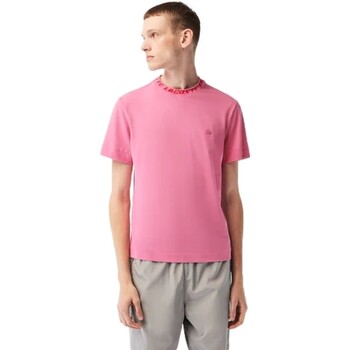 Textil Homem T-Shirt mangas curtas Lacoste t-shirt  Rosa