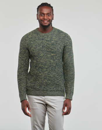 Textil Homem camisolas Selected SLHVINCE LS KNIT BUBBLE CREW NECK NOOS Verde