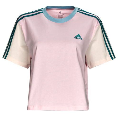 Textil Mulher T-shirt Compressport Racing cinzento Adidas Sportswear 3S CR TOP Rosa