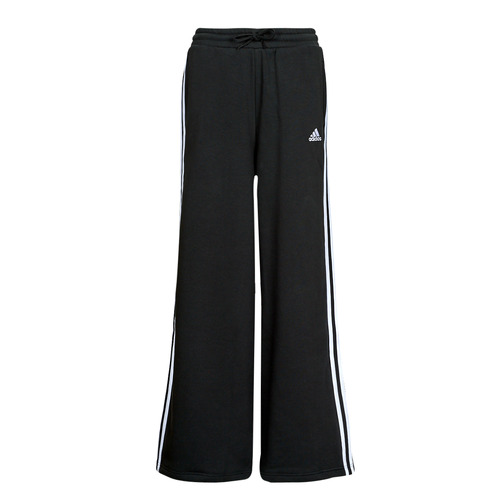 Textil Mulher Calças de treino Adidas Sportswear 3S FT WIDE PT Preto / Branco