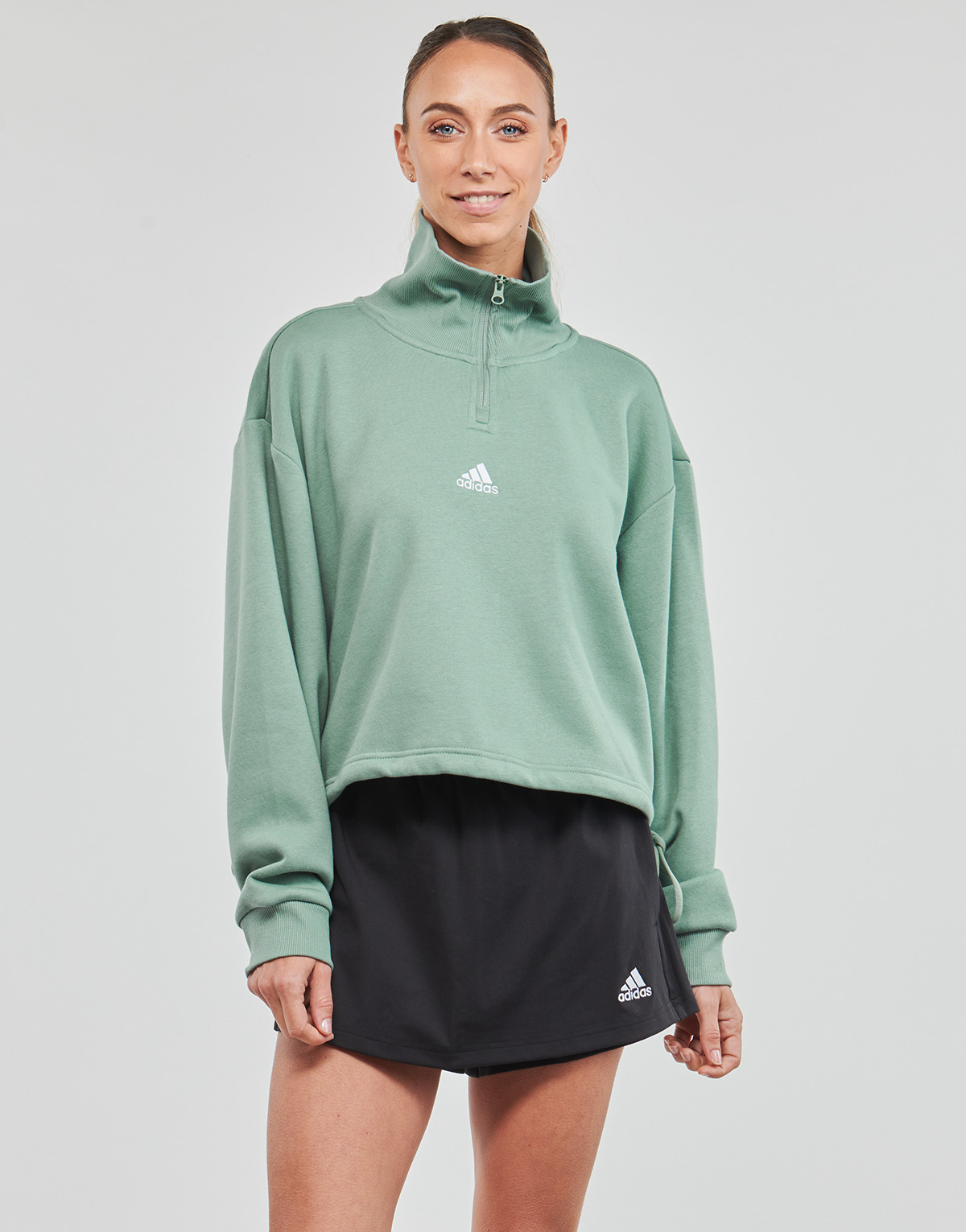 Textil Mulher Sweats Adidas Sportswear 1/4 Zip SILGRN Verde