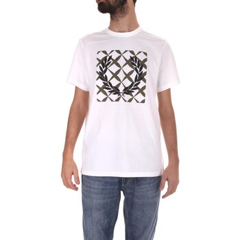 Textil Homem T-Shirt mangas curtas Fred Perry M5627 Branco