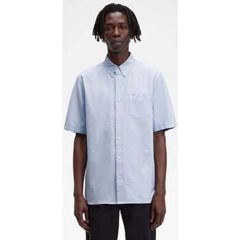 Textil Homem Camisas mangas comprida Fred Perry M5503-146-3-1 Azul