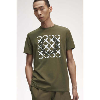 Textil Homem T-shirts e Pólos Fred Perry M5627-Q55-4-1 Verde