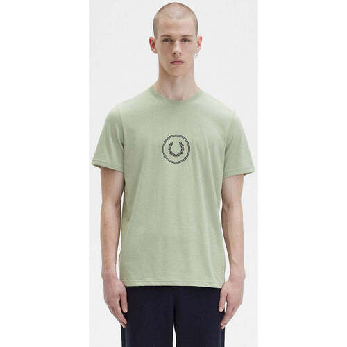 Textil Homem T-shirts e Pólos Fred Perry M5630-M37-4-1 Verde