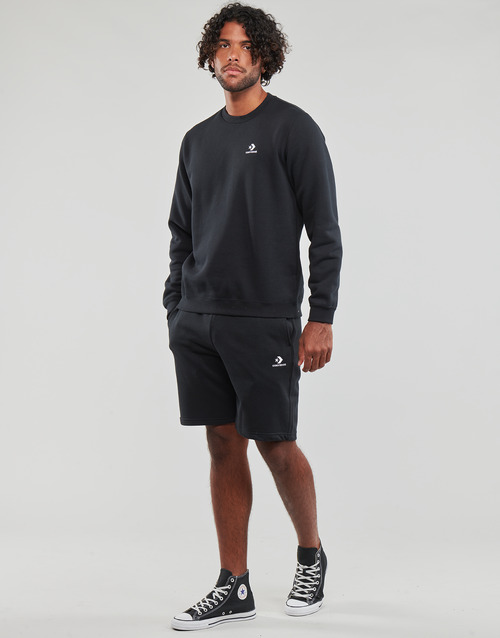 Converse GO-TO EMBROIDERED STAR CHEVRON FLEECE CREW SWEATSHIRT Preto
