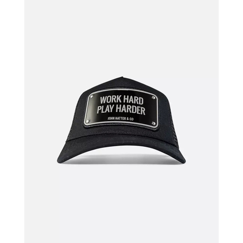 John Hatter & Co WORK HARD PLAY HARDER BLACK 1-1073-U00 Preto