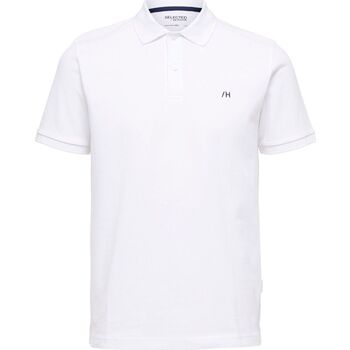 Textil Homem For a more lady-like approach wear your T-shirt with a printed Selected 16087839 DANTE-BRIGHT WHITE Branco