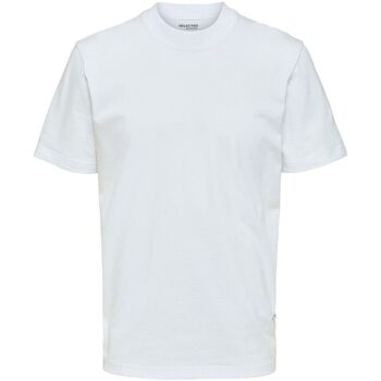 Textil Homem T-shirts e Pólos Selected 16077385 RELAXCOLMAN-BRIGHT WHITE Branco