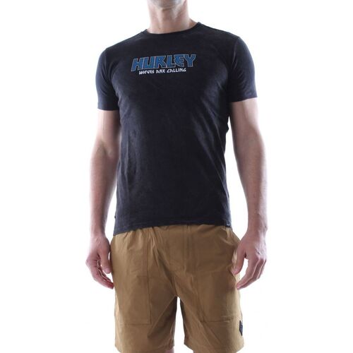 Textil Homem T-shirts e Pólos Hurley MTSEU00008-010 BLACK Preto