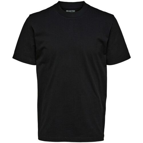 Textil Homem For a more lady-like approach wear your T-shirt with a printed Selected 16077385 RELAXCOLMAN-BLACK Preto