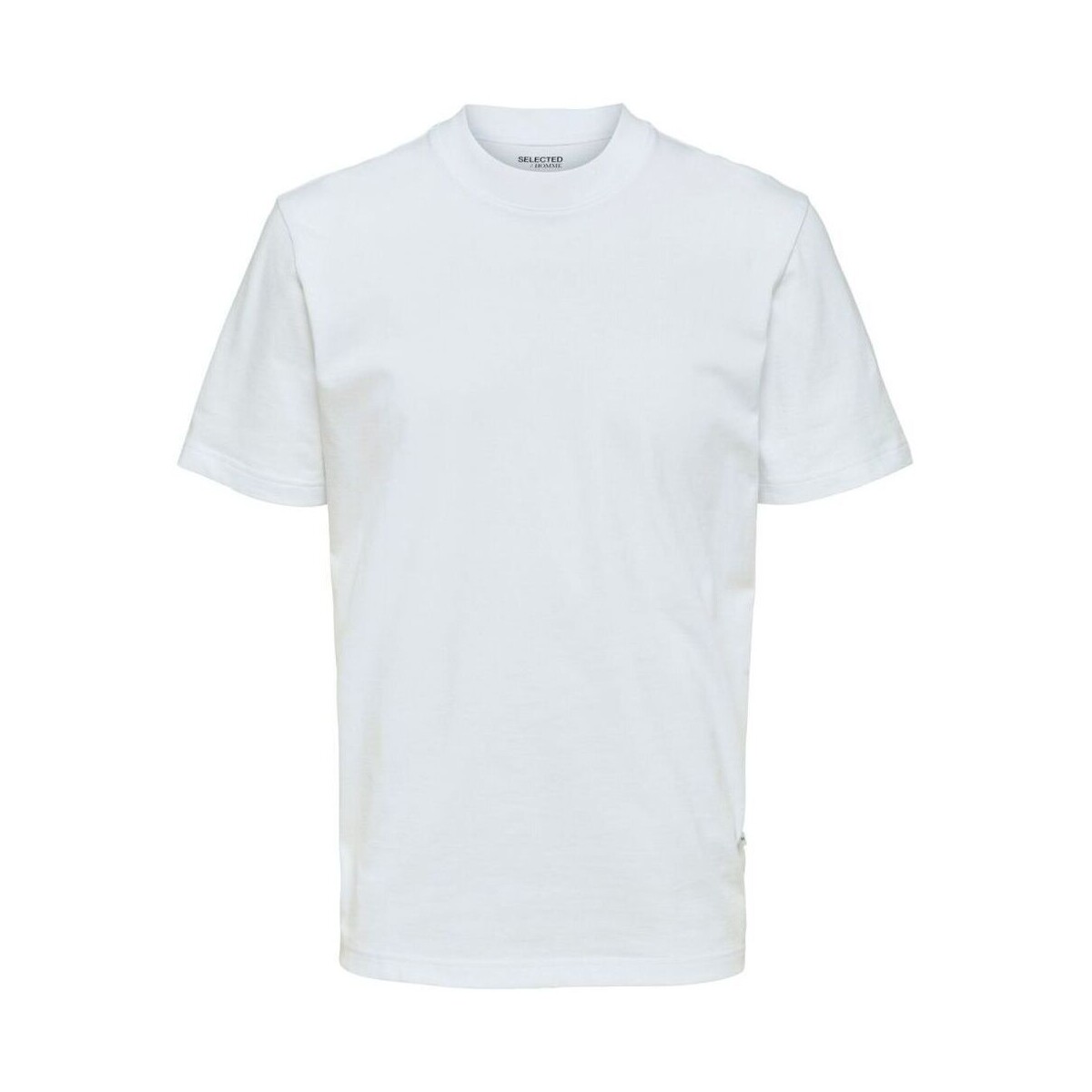 Textil Homem T-shirts e Pólos Selected 16077385 RELAXCOLMAN-BRIGHT WHITE Branco
