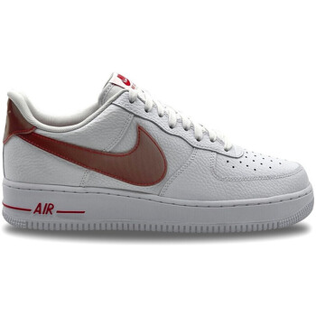 Sapatos Homem Sapatilhas burgundy Nike Air Force 1 Low '07 Jumbo Swoosh Blanc Branco