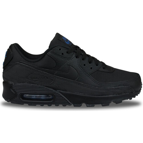 Sapatos Homem Sapatilhas trim Nike Air Max 90 Black Blue Reflective Preto