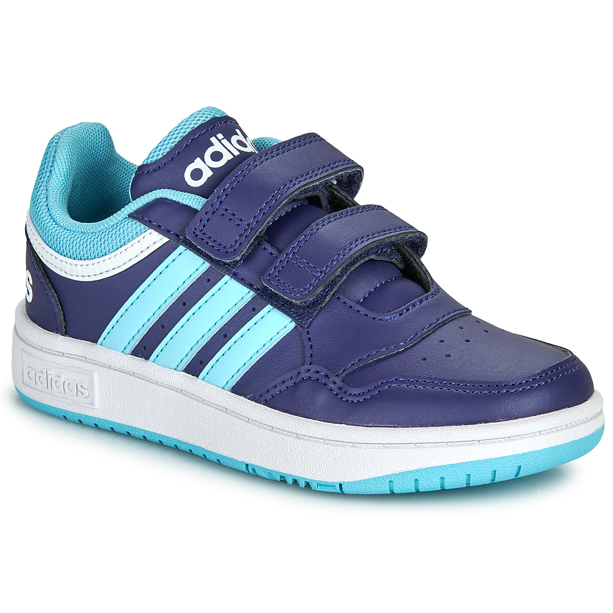 Sapatos Rapaz Sapatilhas Adidas Sportswear HOOPS 3.0 CF C Azul / Turquesa