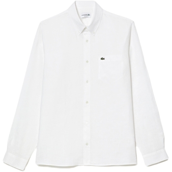 Textil Homem Camisas mangas comprida Lacoste preço de uma chamada local Branco
