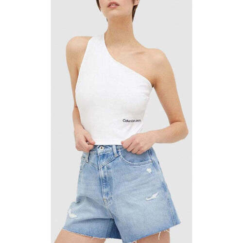 Textil Mulher T-shirts e Pólos Calvin Klein Jeans J20J220788YAF-1-1 Branco