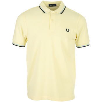 Textil Homem Polos mangas compridas Fred Perry Twin Tipped Amarelo