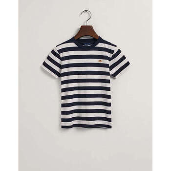 Textil Rapaz T-shirts e Pólos Gant Kids 805173-409-3-17 Azul