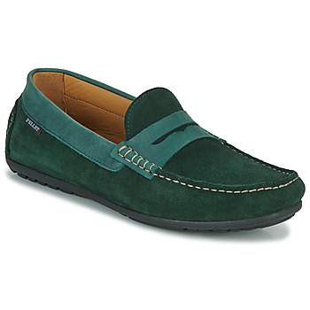 Sapatos Homem Mocassins Pellet CADOR Veludo / Verde / Escuro