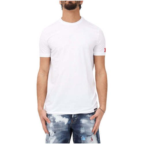 Testar Homem T-shirts e Pólos Dsquared  Branco
