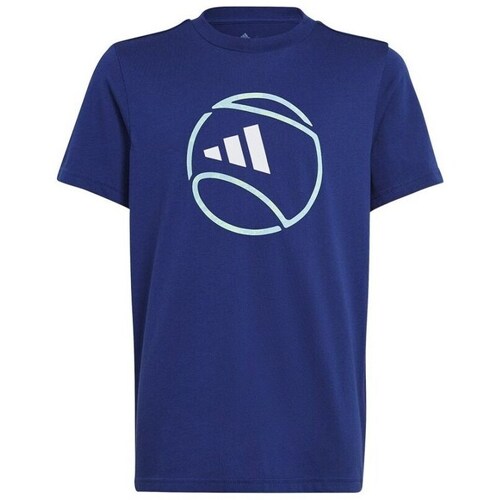 Textil Rapaz T-Shirt mangas curtas adidas Originals Ten Cat Graphic Tee JR Marinho