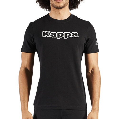 Textil Homem T-Shirt mangas curtas Kappa  Preto