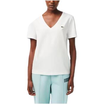 Textil Mulher T-Shirt mangas curtas Lacoste owe  Branco