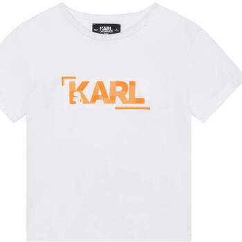 Textil Rapaz Polos mangas compridas Karl Lagerfeld Z25397-10P-1-21 Branco