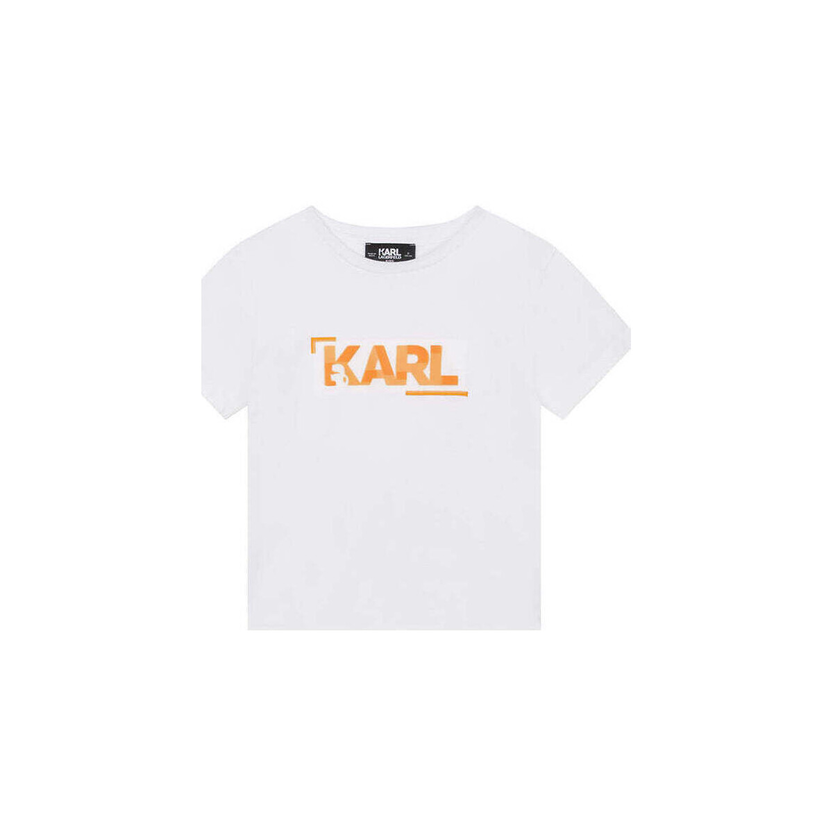 Textil Rapaz T-shirts e Pólos Karl Lagerfeld Z25397-10P-1-21 Branco