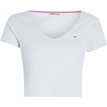 Textil Mulher T-shirts e Pólos Tommy Jeans DW0DW14877 Branco