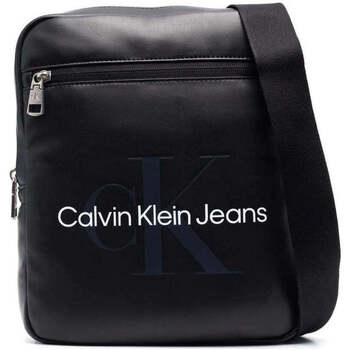 Malas Homem Bolsa Tiracolo Calvin Klein Alças Com Nó Preto Calvin Klein Jeans  Preto