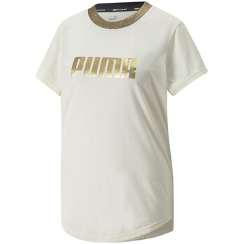 Textil Mulher T-Shirt mangas curtas Puma  Bege
