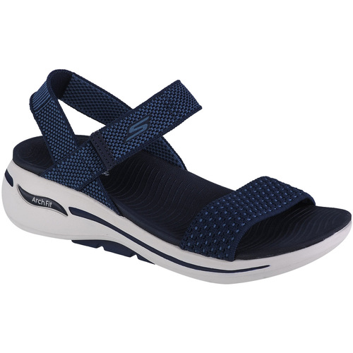 Sapatos Mulher Sandálias desportivas 216015-NVGY Skechers Go Walk Arch Fit Sandal - Polished Azul