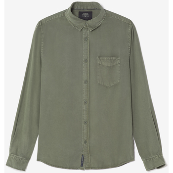 Textil Homem Camisas mangas comprida Franklin & Marsh Camisa BALT Verde