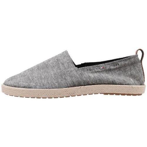 Sapatos Homem Tommy Jeans 2 pack ribbed logo sports sock in white and navy TH ESPADRILLE CORE CHAMBRAY Preto