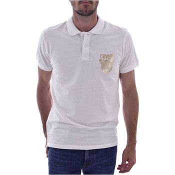 Textil Homem T-shirts e Pólos Roberto Cavalli QXH01G KB002 Branco